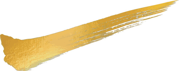 金の毛筆線  eps