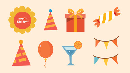 Birthday Party Drink Icons