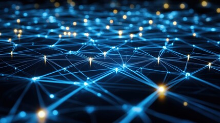 Expanding Neon Cyberweb Across High-Tech Digital Horizon in AR