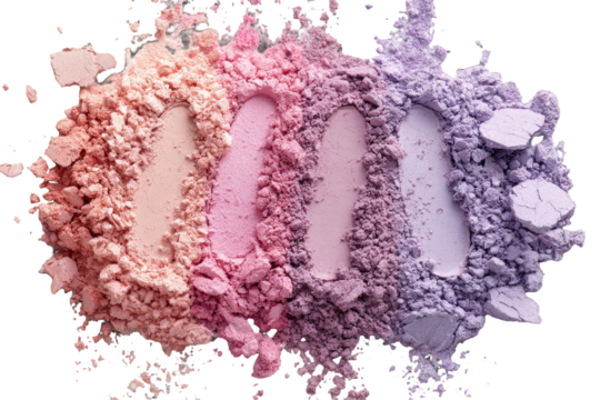 Crushed eyeshadow palette in pastel colors