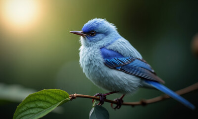 blue tit on a branch