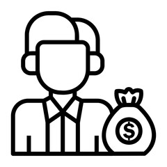 investor Line Icon