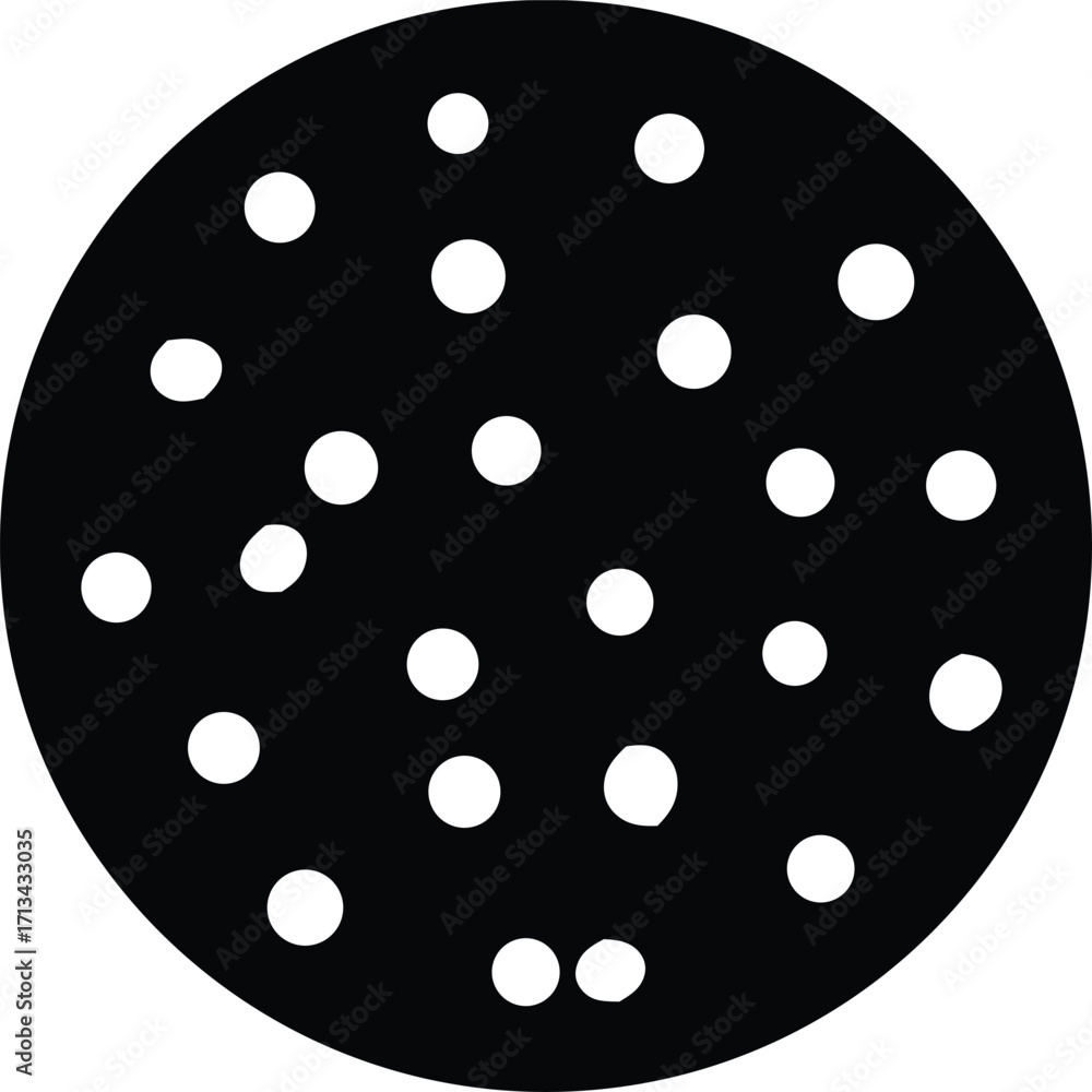 Poster abstract circular pattern with random white dots for graphic design and texture