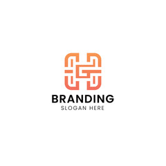 Obraz premium minimalist HG geometric symbolic logo