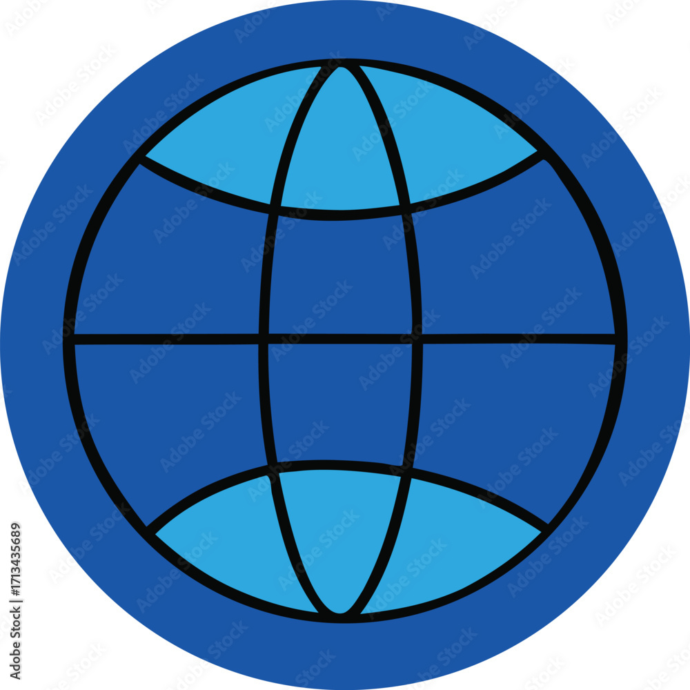 Poster abstract globe icon symbol representing the internet and global connectivity abstract digital networ