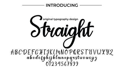 Straight - Elegant Script Font for Smooth Handwritten Design and Creative Typography