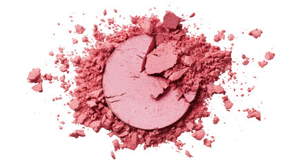Crushed pink cosmetic powder explosion