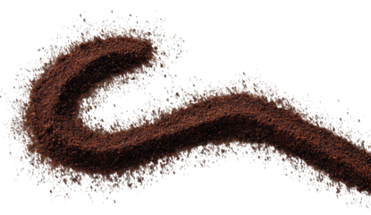 Brown powder swirls with specks