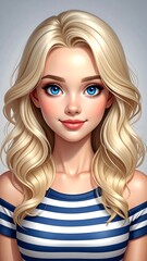 Digital portrait of a smiling woman