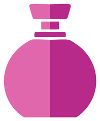 Pink Perfume Bottle Vector Illustration, Cosmetic Container, Beauty Product