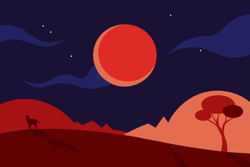 vector illustration of an abstract landscape