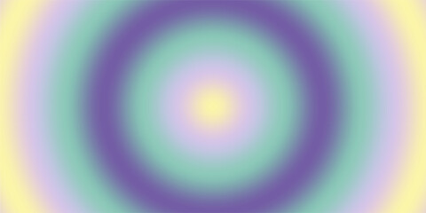 Concentric circles of pastel yellow purple and green create a soft and tranquil radial gradient effect for design backgrounds.
