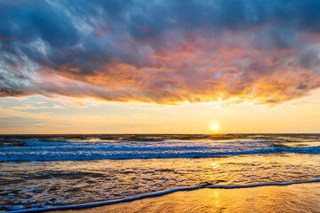 sunset over the sea