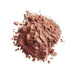 Dusty, reddish-brown powder cluster