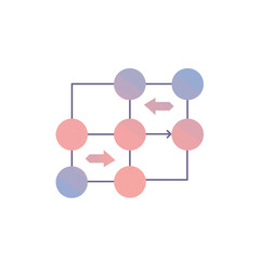 Abstract Illustration of a Network Diagram Interconnected Nodes and Connections