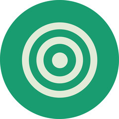 Abstract geometric target symbol green circles concentric shapes minimalist modern design graphic element