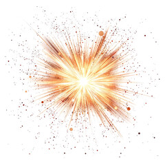 Fiery Explosion Bright Starburst Light Effect