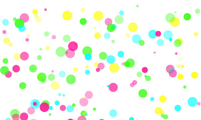 Colorful circles floating creating a festive and fun bokeh background