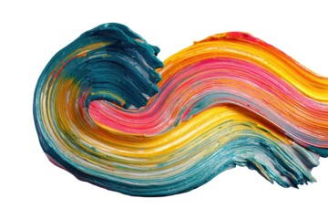 Abstract paint swirl in vibrant colors
