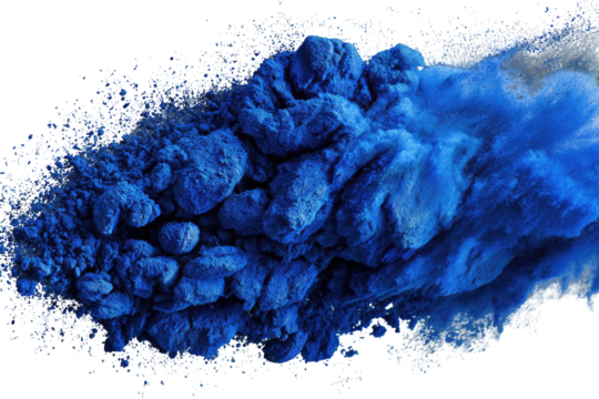 Deep blue, textured cloud-like substance