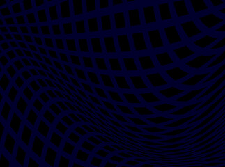 Abstract dark blue curved lines background.