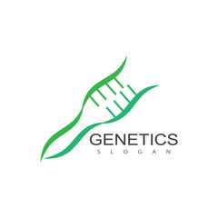 Genetic DNA logo vector and symbol