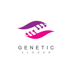 Genetic DNA logo vector and symbol