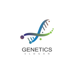 Genetic DNA logo vector and symbol