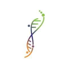 Genetic DNA logo vector and symbol