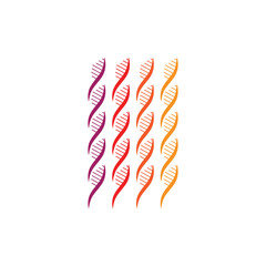 Genetic DNA logo vector and symbol