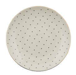 Ceramic plate top view cut out isolated transparent background