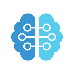 Artificial Intelligence Brain Circuit Icon