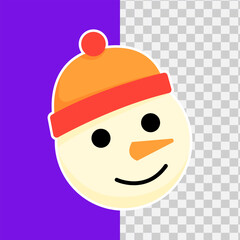 Adorable Snowman Illustration Winter Holiday Clipart