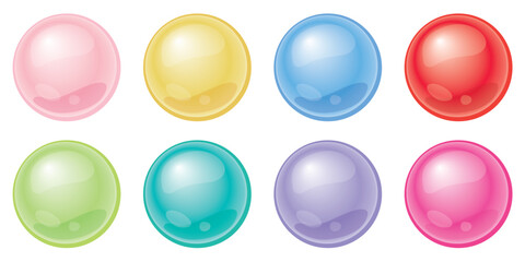 占いの水晶玉のアイコン　セット