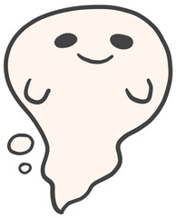 Doodle white ghost