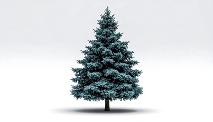 Blue Spruce against white