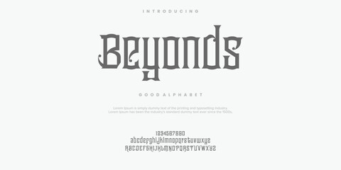 Beyonds Vintage Retro classic font set vector illustration