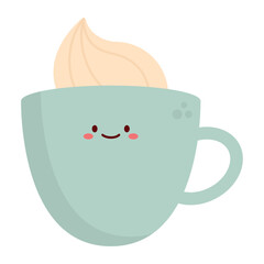 Minimalistic Morning Coffee Mug Design in Warm Brown Tones