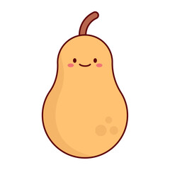 Pear flat Icon Illustration Design

