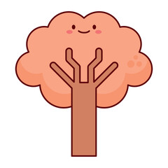 Obraz premium Flat Vector Tree Illustrations Nature 