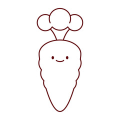 Creative Vector Illustration of a Fresh and Healthy Carrot in Flat Design Style