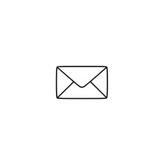 Line art mail icon with transparent background PNG and JPEG image for your business