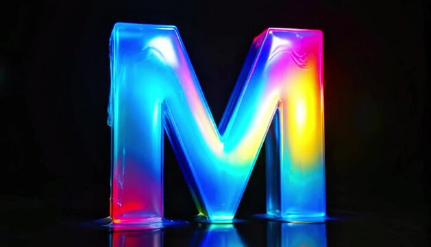 M letter colourful animation. M colorful technology motion
Animation video footage
