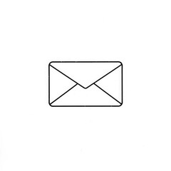 Line art mail icon with transparent background PNG and JPEG image for your business