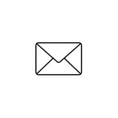 Line art mail icon with transparent background PNG and JPEG image for your business	