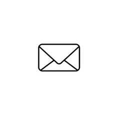 Line art mail icon with transparent background PNG and JPEG image for your business	