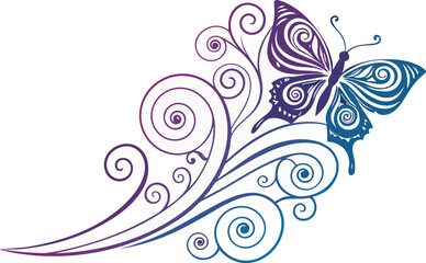 Gradient swirl background modern abstract vector design