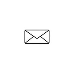 Line art mail icon with transparent background PNG and JPEG image for your business	