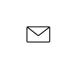 Line art mail icon with transparent background PNG and JPEG image for your business	