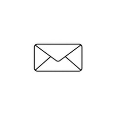 Line art mail icon with transparent background PNG and JPEG image for your business	